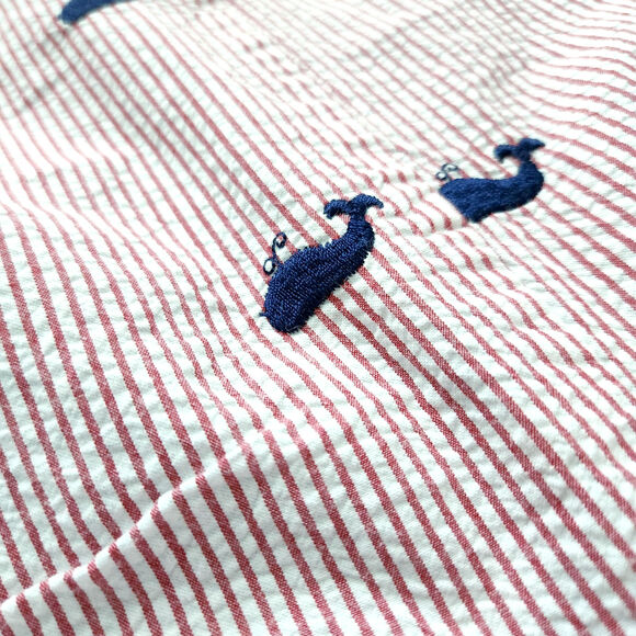 Vintage Just Ducky Reversible Baby Boy Romper Nautical Seersucker Size 24 Months - Picture 11 of 11